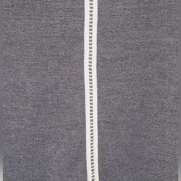 Entro Gray Knit Blouse Cream Trims Medium Tunic Top - Picture 4 of 4